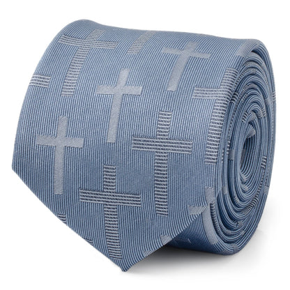 Blue Textured Cross Men&