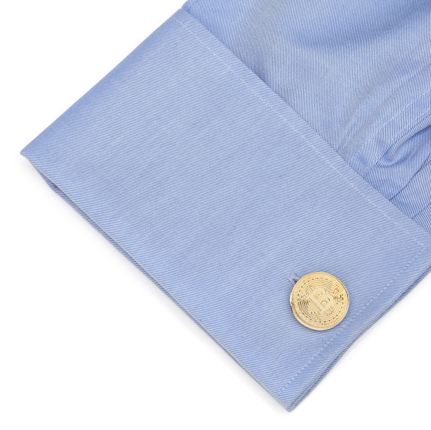 Crypto Bitcoin Debossed Cufflink by Cufflinks.com