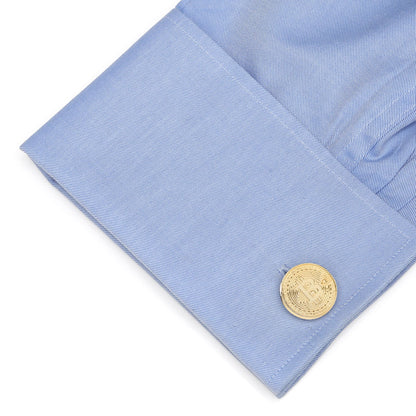 Crypto Bitcoin Debossed Cufflink by Cufflinks.com