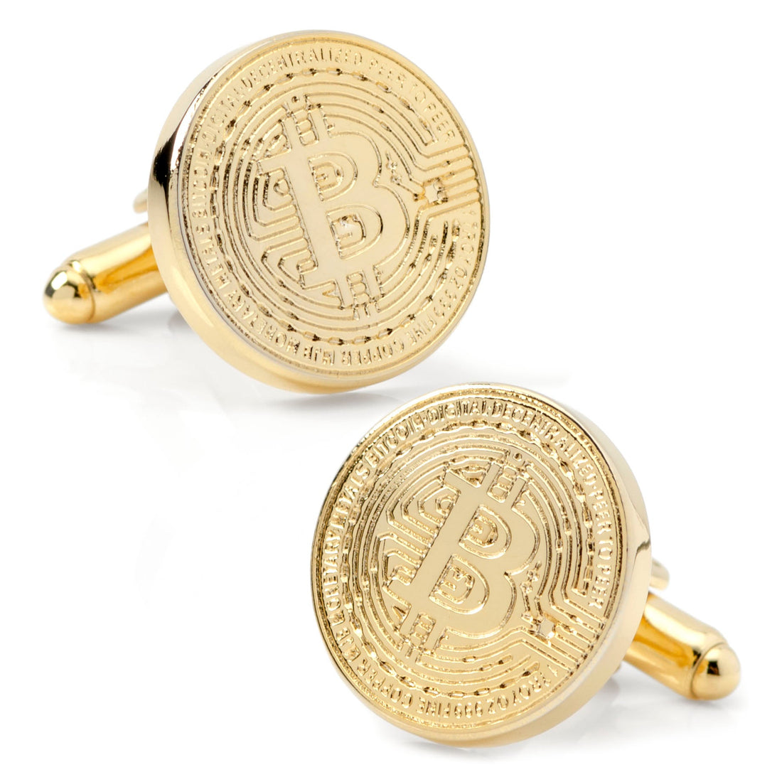 Crypto Bitcoin Debossed Cufflink by Cufflinks.com