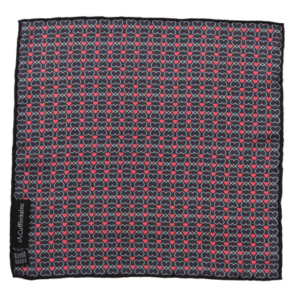 Intertwined Hearts Pocket Square by Cufflinks.com