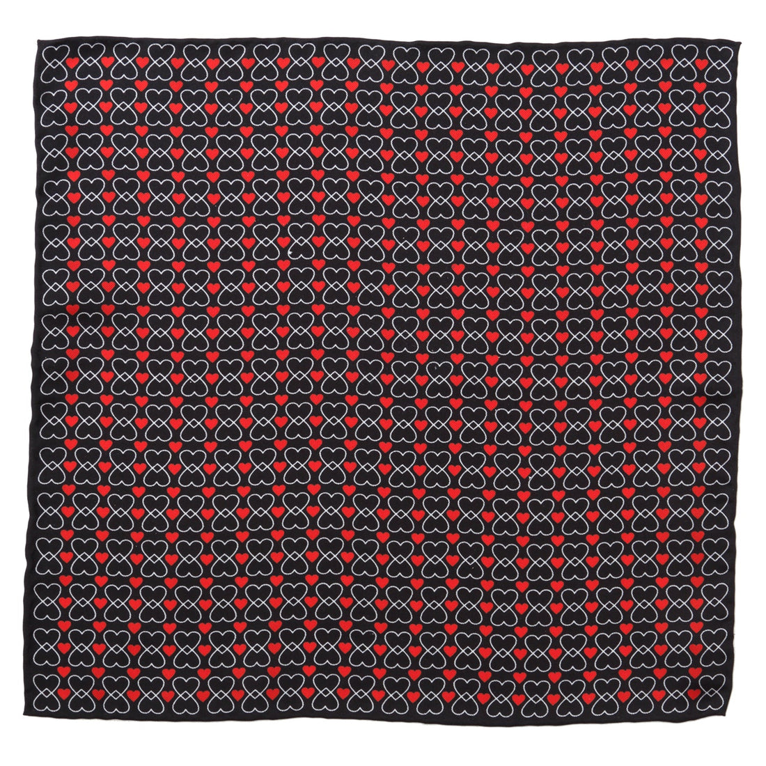 Intertwined Hearts Pocket Square by Cufflinks.com
