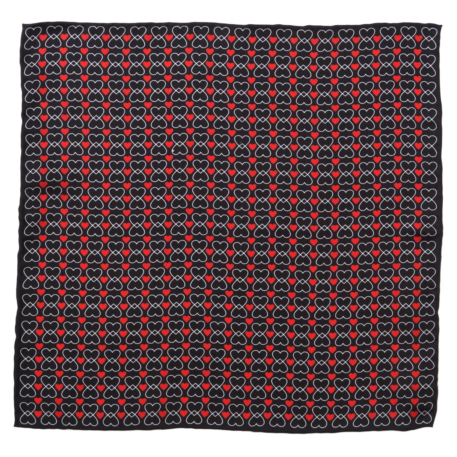 Intertwined Hearts Pocket Square by Cufflinks.com