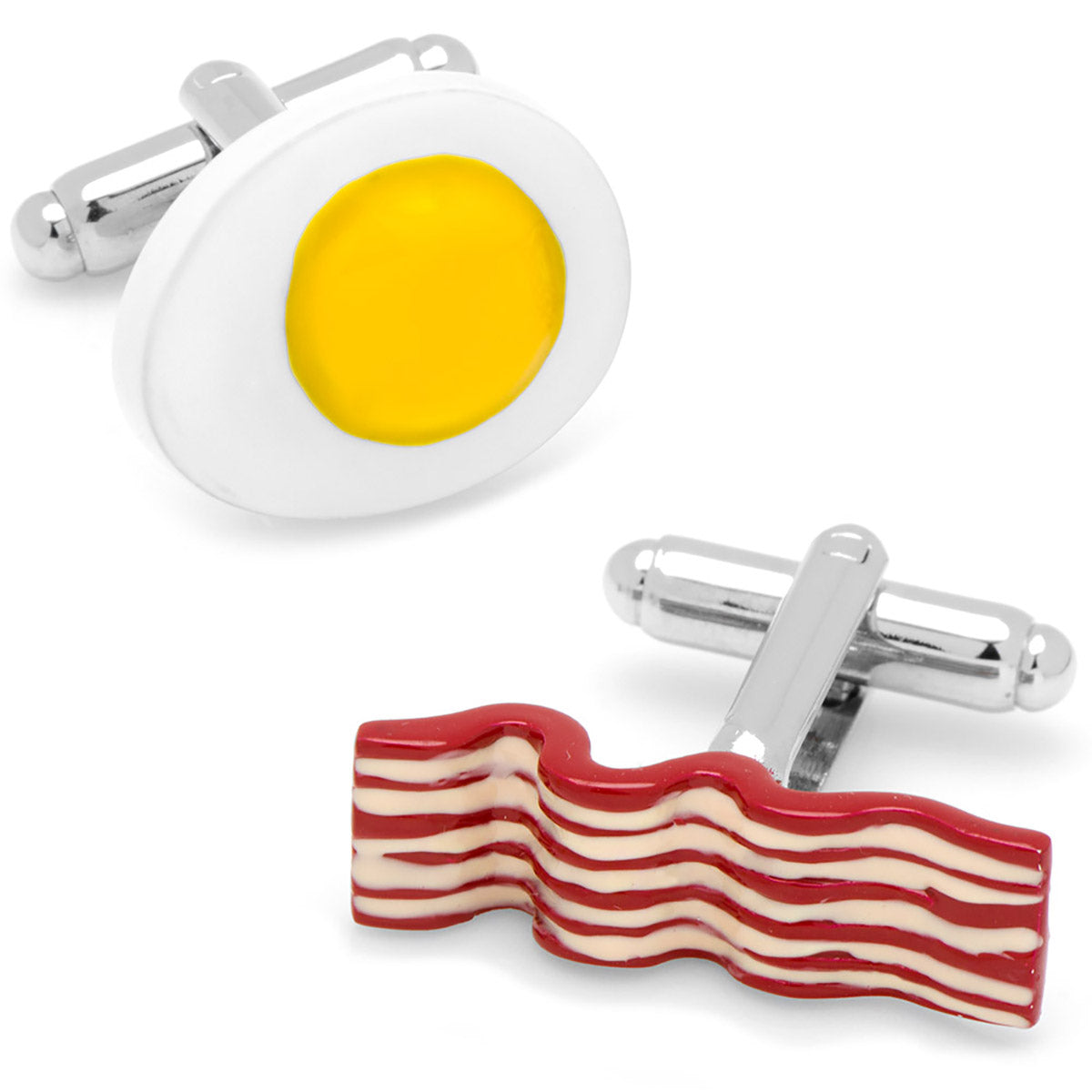 Bacon and Eggs Breakfast Cufflinks by Cufflinks.com