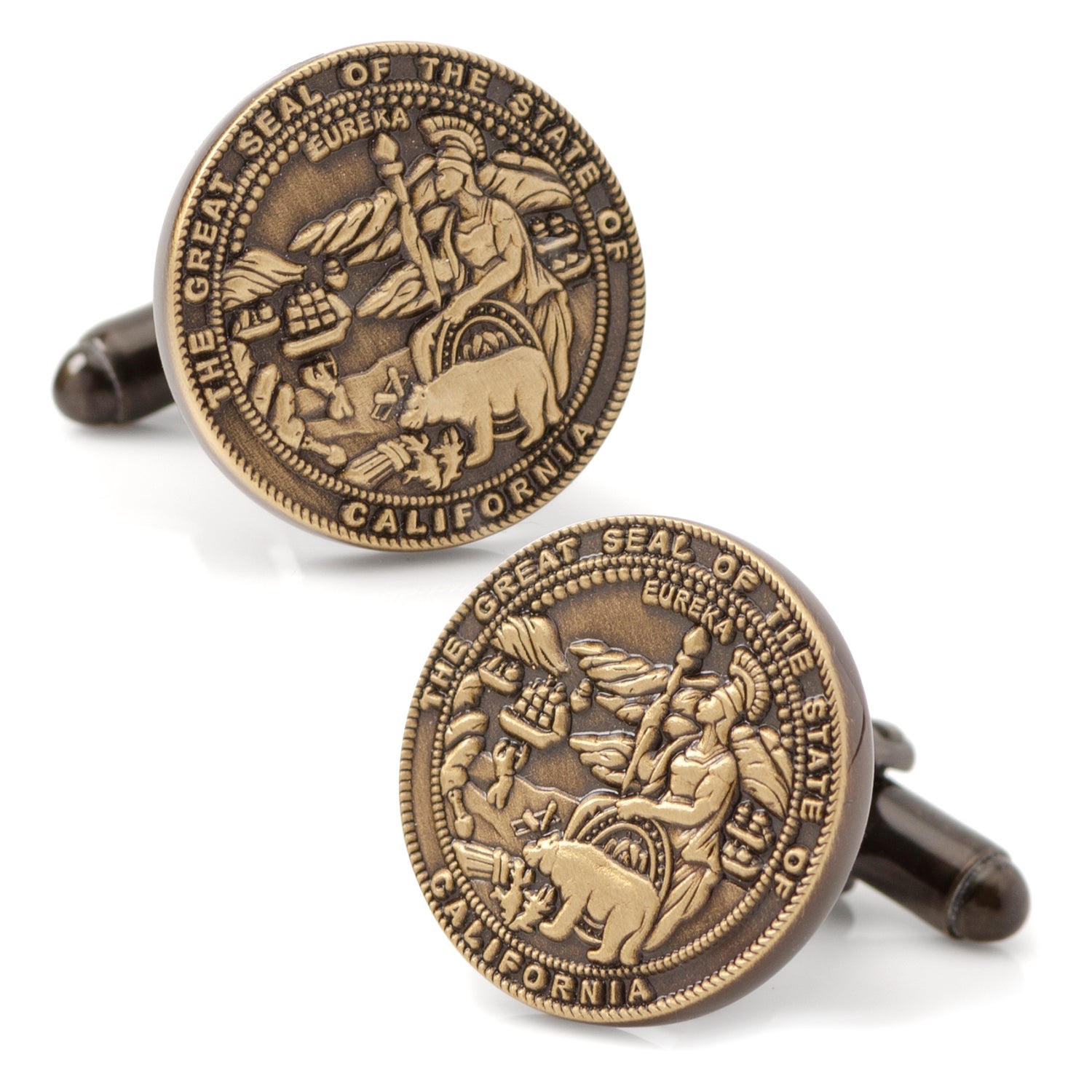 California Seal Embossed Cufflink by Cufflinks.com