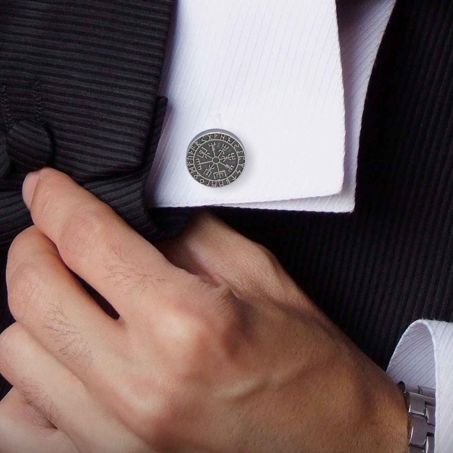 Vegvisir Viking Compass by Cufflinks.com