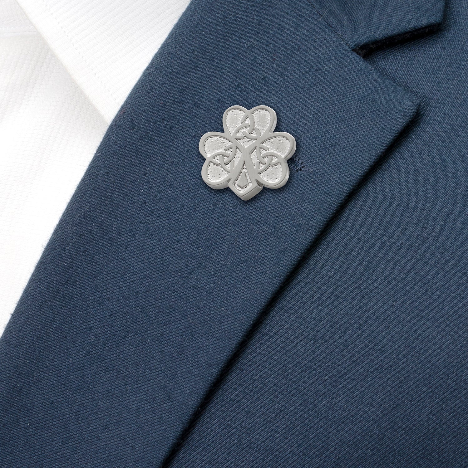 Celtic Knot Shamrock Lapel Pin by Cufflinks.com