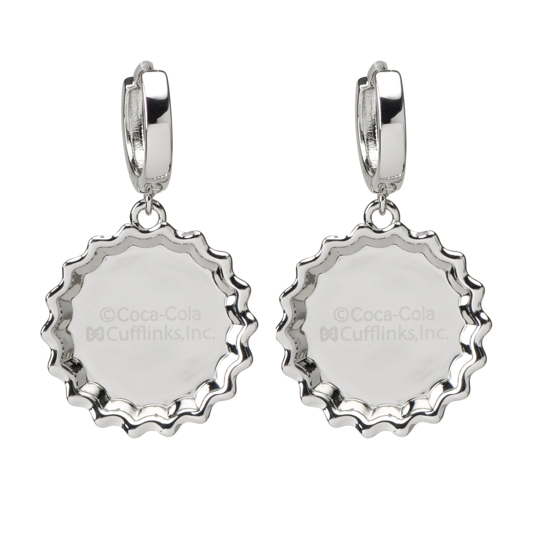 Diet Coke Bottle Cap Earrings by Cufflinks.com