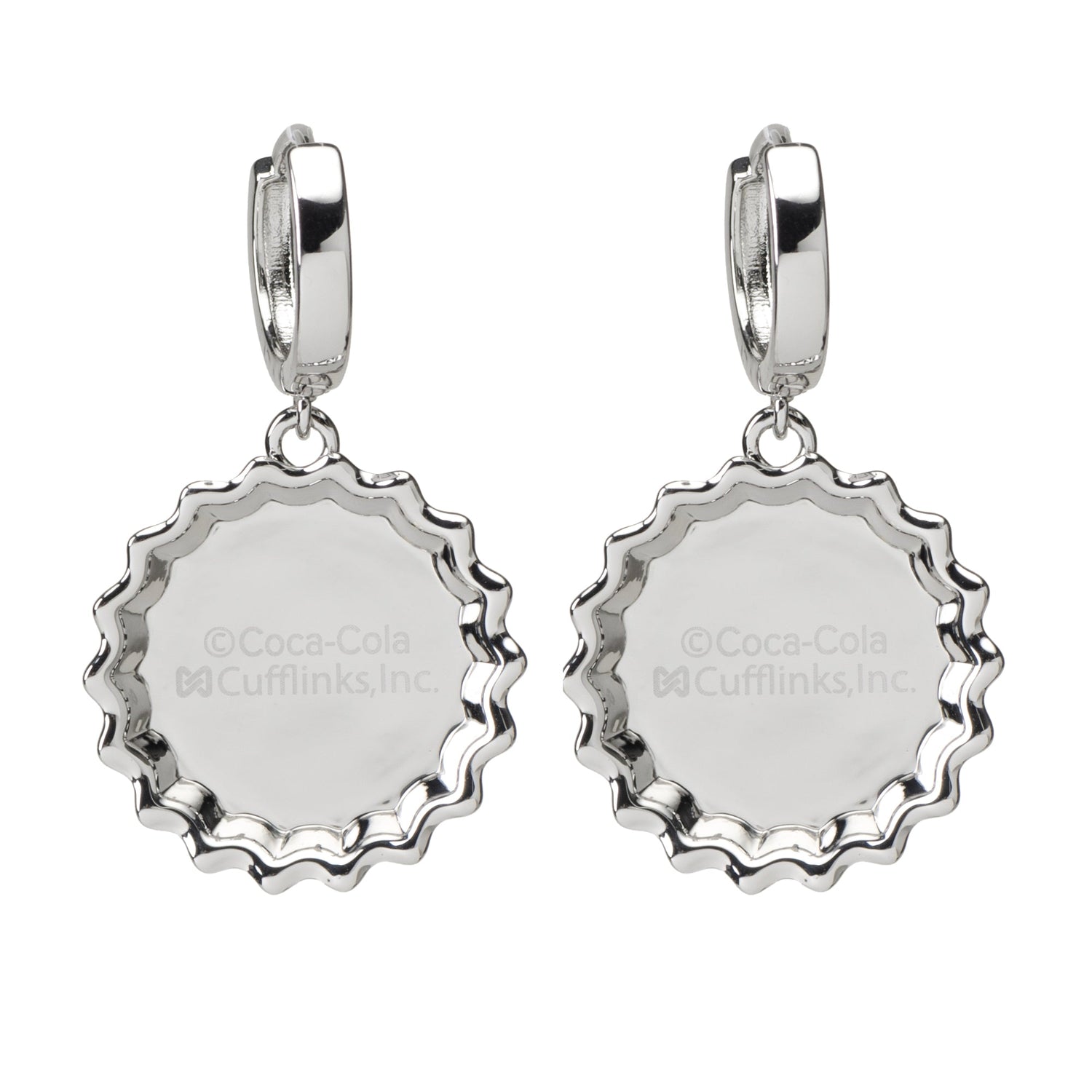 Diet Coke Bottle Cap Earrings by Cufflinks.com