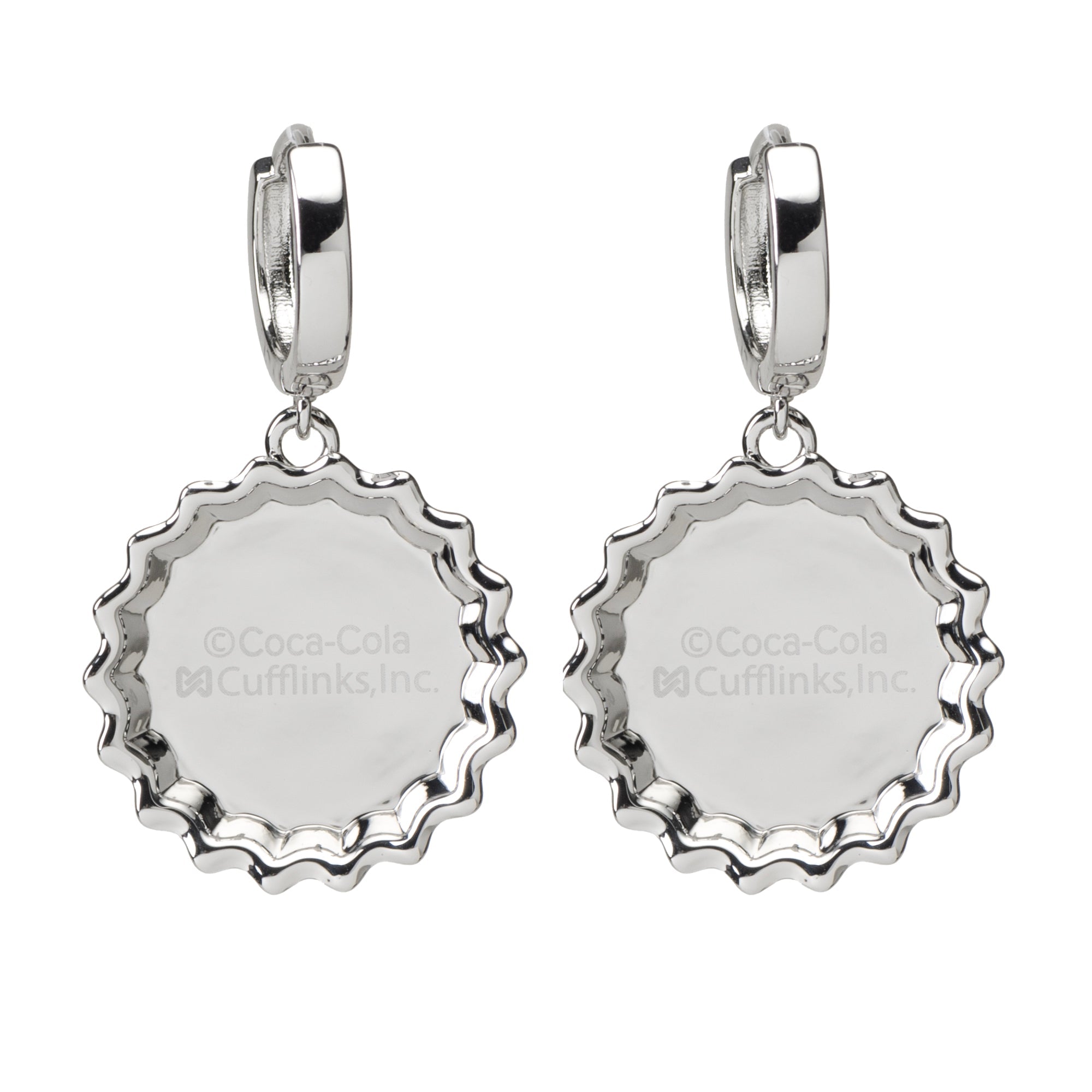 Diet Coke Bottle Cap Earrings by Cufflinks.com