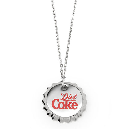 Diet Coke Bottle Cap Red Necklace by Cufflinks.com