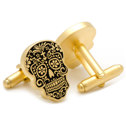 Gold Day of the Dead Cufflinks by Cufflinks.com
