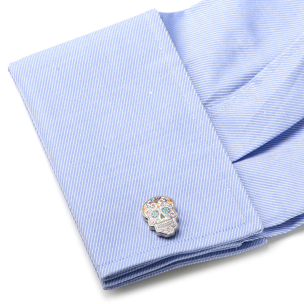 Day of the Dead Skull Cufflinks by Cufflinks.com