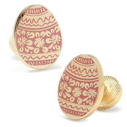 Decorative Dark Blush Egg Cufflinks by Cufflinks.com