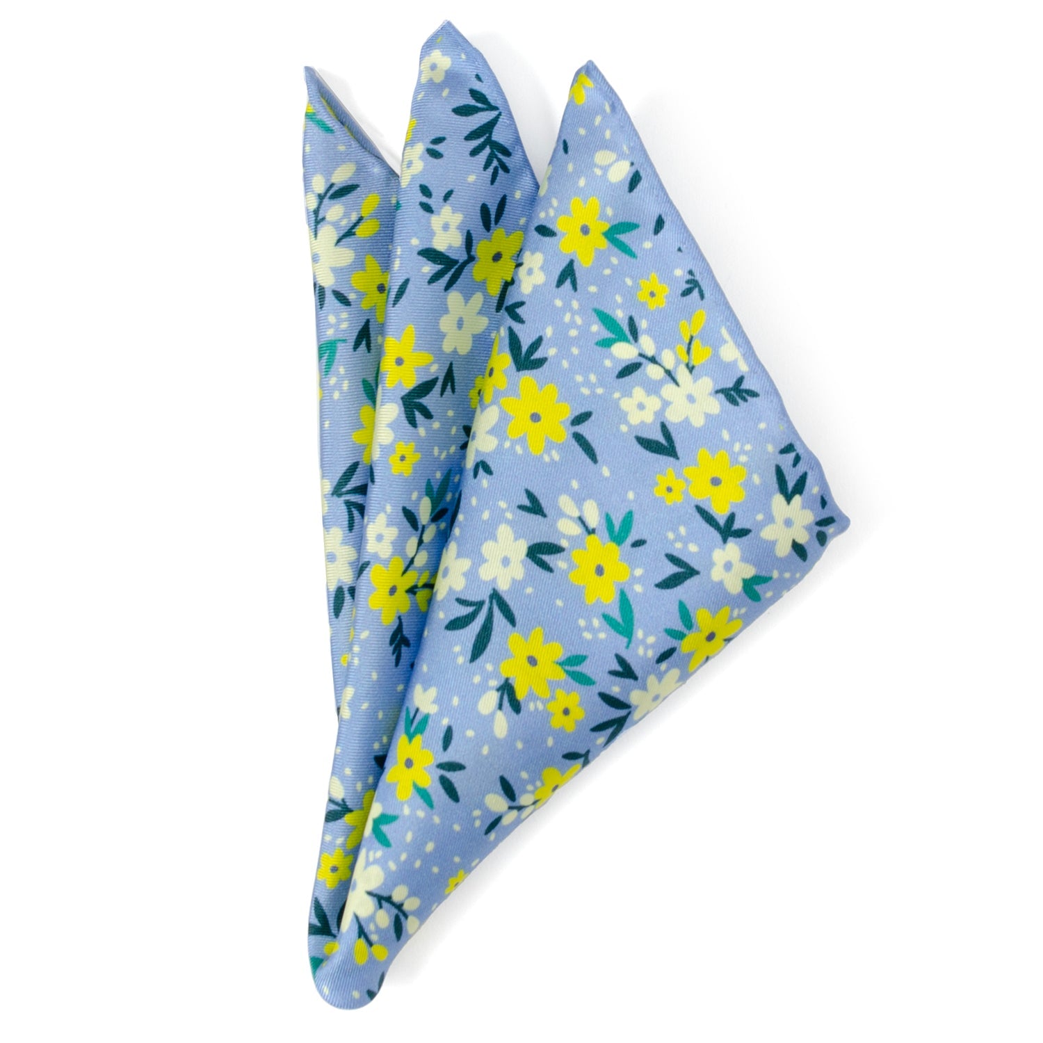 Floral Blue Pocket Square by Cufflinks.com