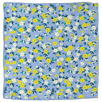 Floral Blue Pocket Square by Cufflinks.com