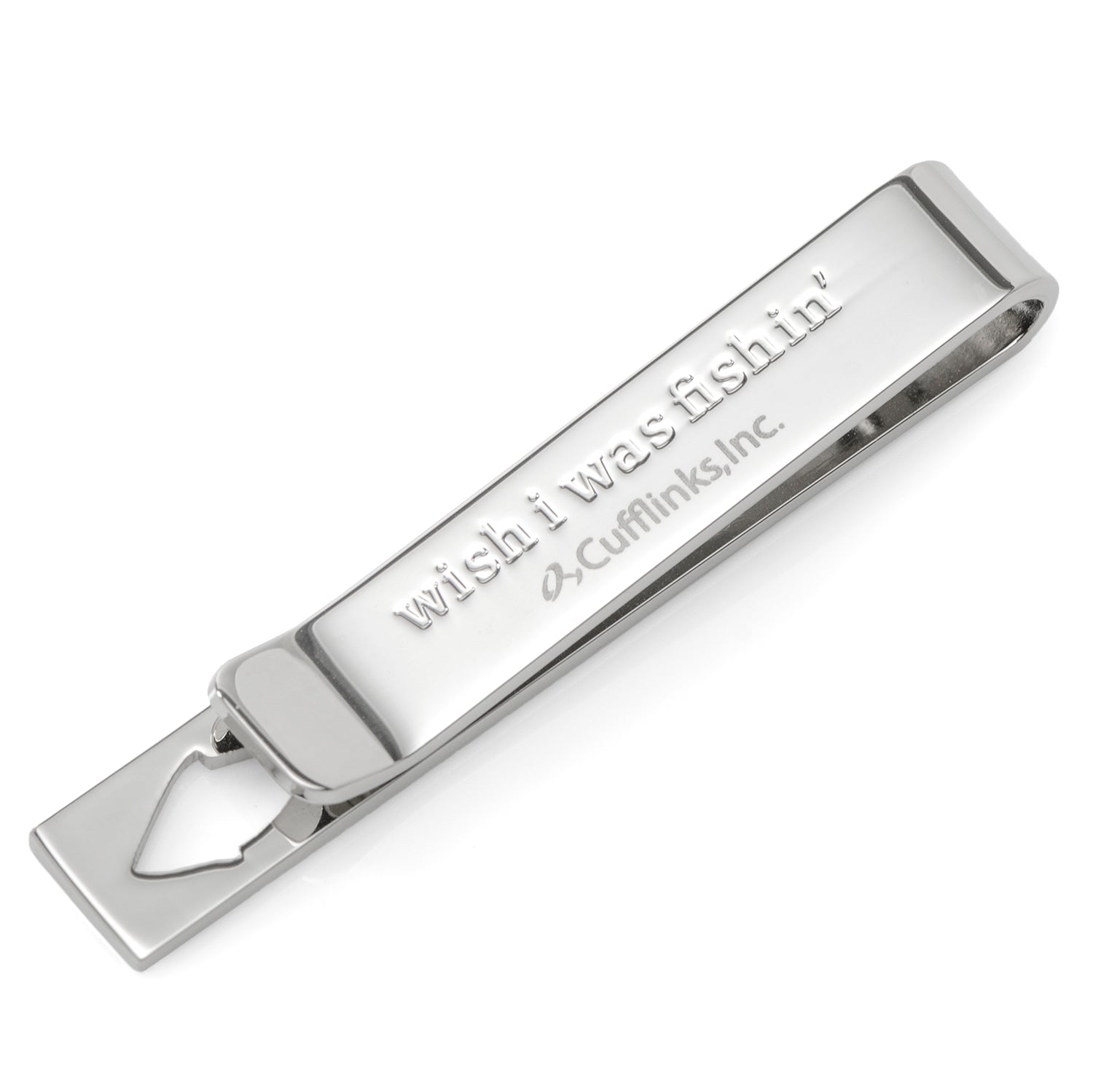 Fishing Cut-Out Hidden Message Tie Bar by Cufflinks.com