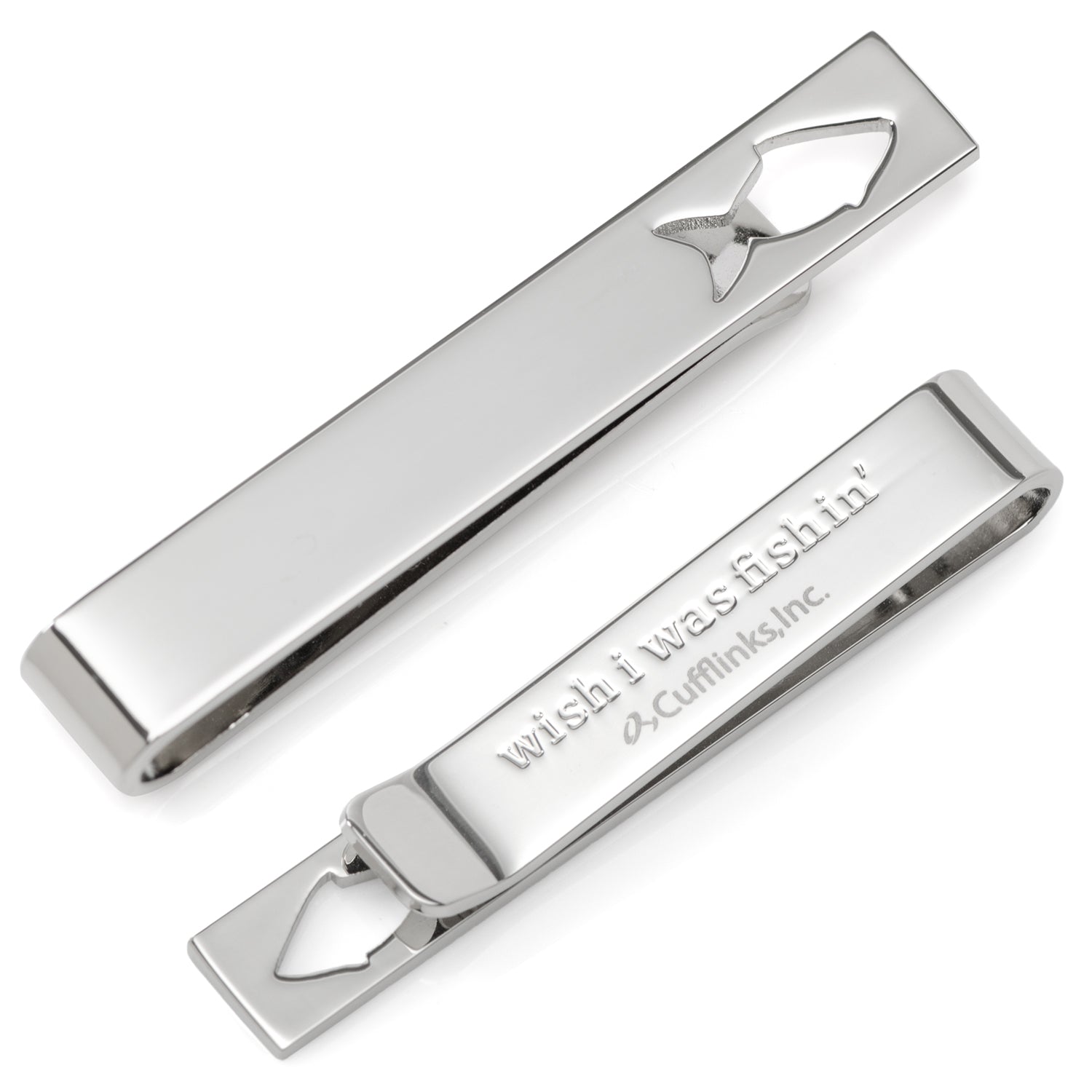 Fishing Cut-Out Hidden Message Tie Bar by Cufflinks.com