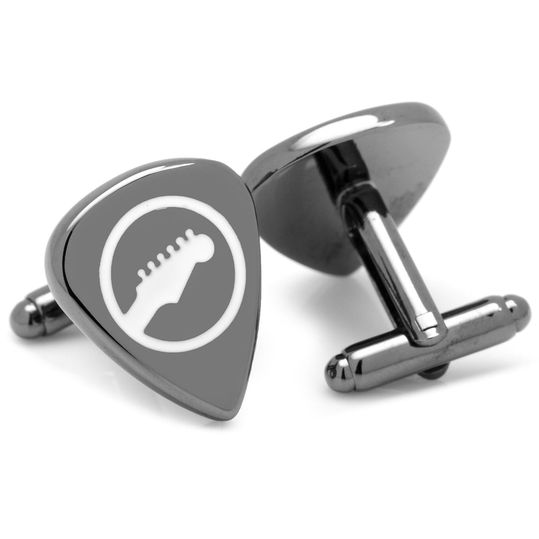 Black Guitar Pick Cufflinks by Cufflinks.com