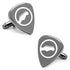 Black Guitar Pick Cufflinks by Cufflinks.com