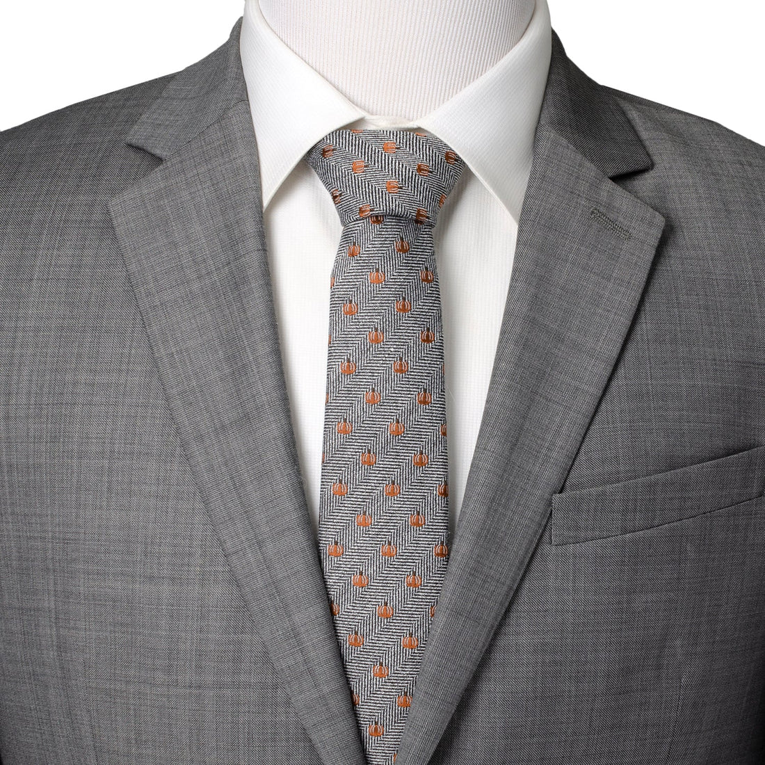 Holiday Pumpkin Herringbone Tie by Cufflinks.com