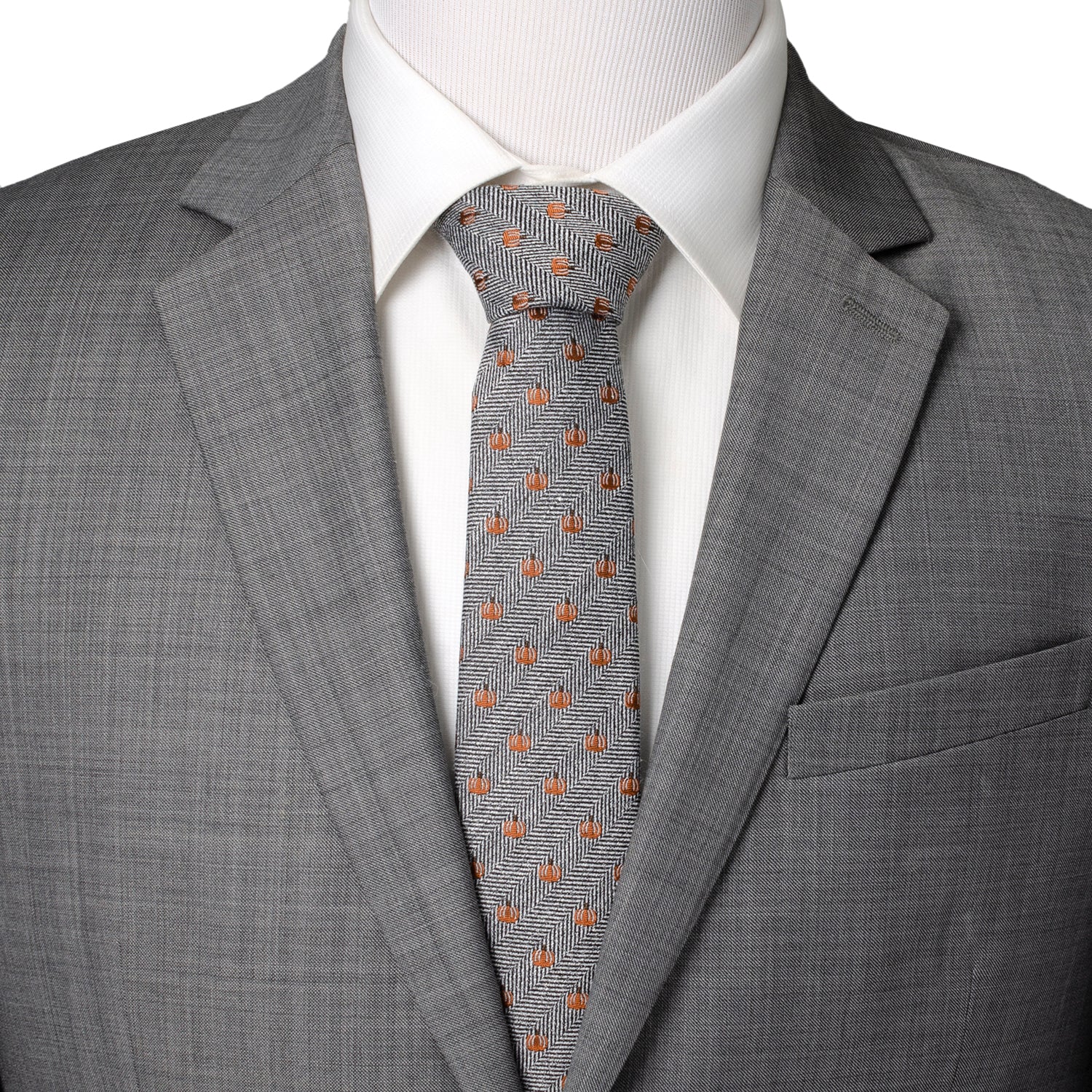 Holiday Pumpkin Herringbone Tie by Cufflinks.com