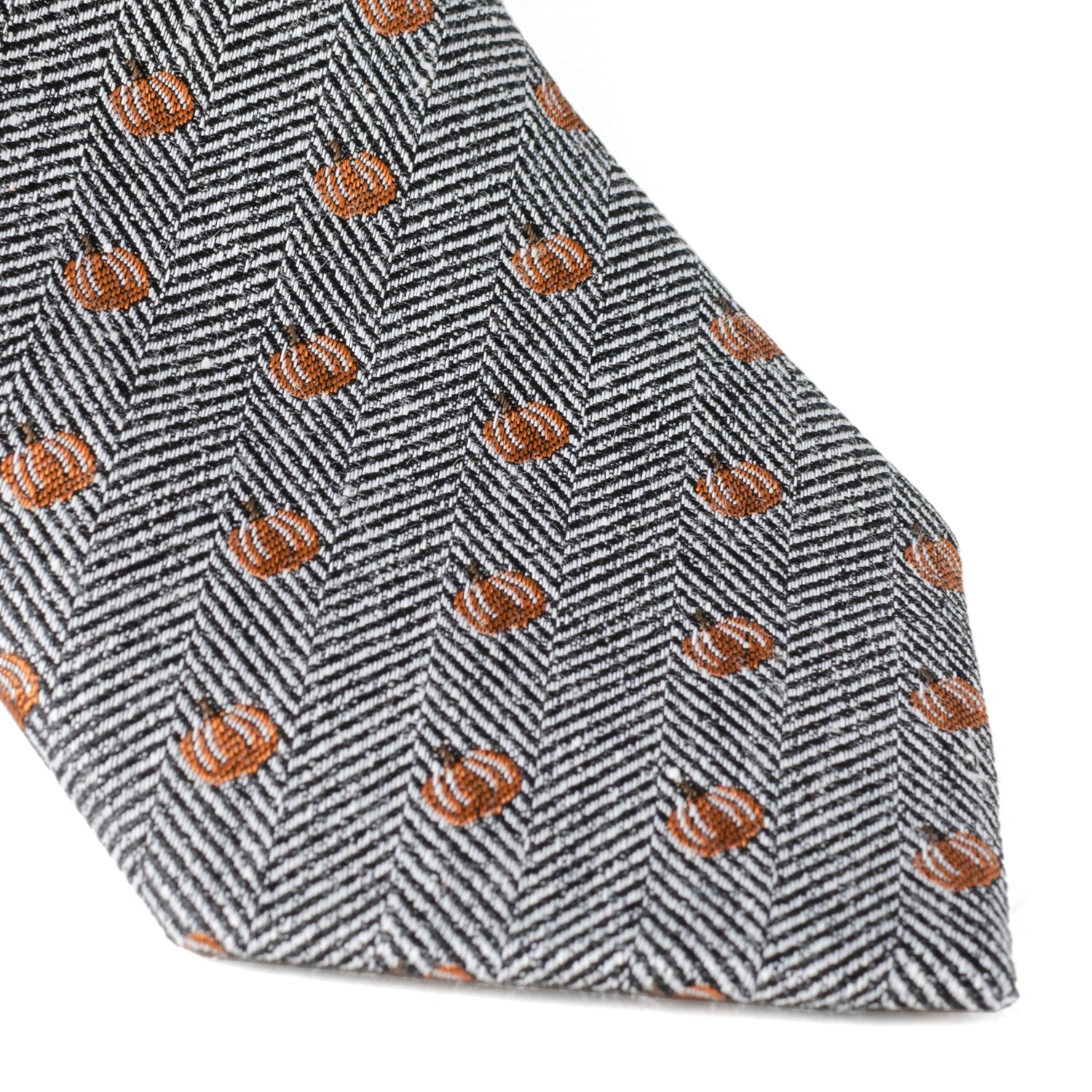 Holiday Pumpkin Herringbone Tie by Cufflinks.com