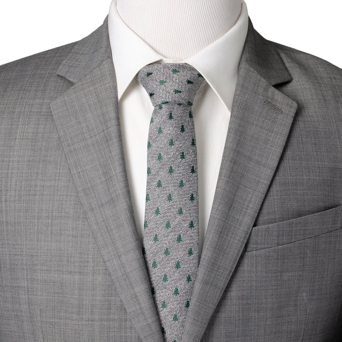 Holiday Tree Herringbone Tie by Cufflinks.com