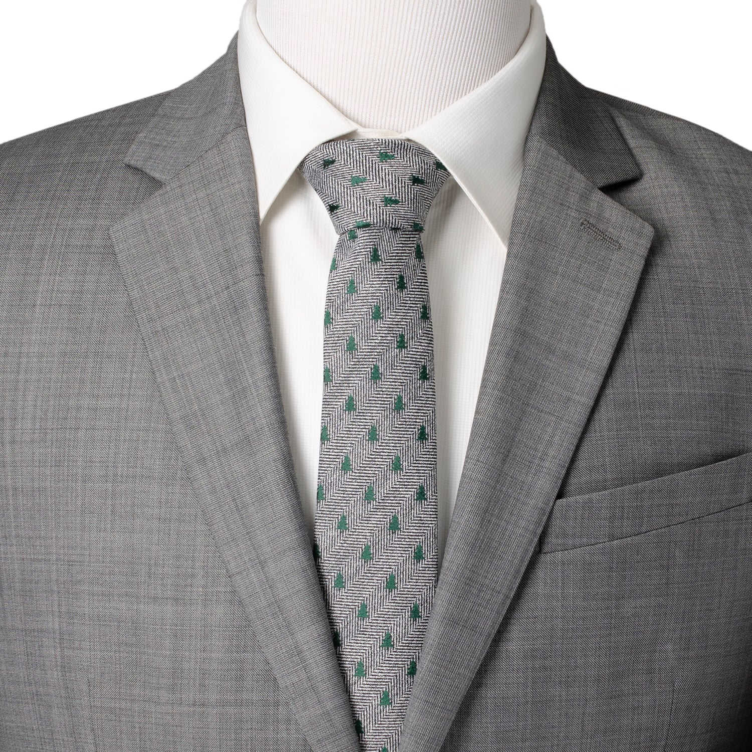 Holiday Tree Herringbone Tie by Cufflinks.com