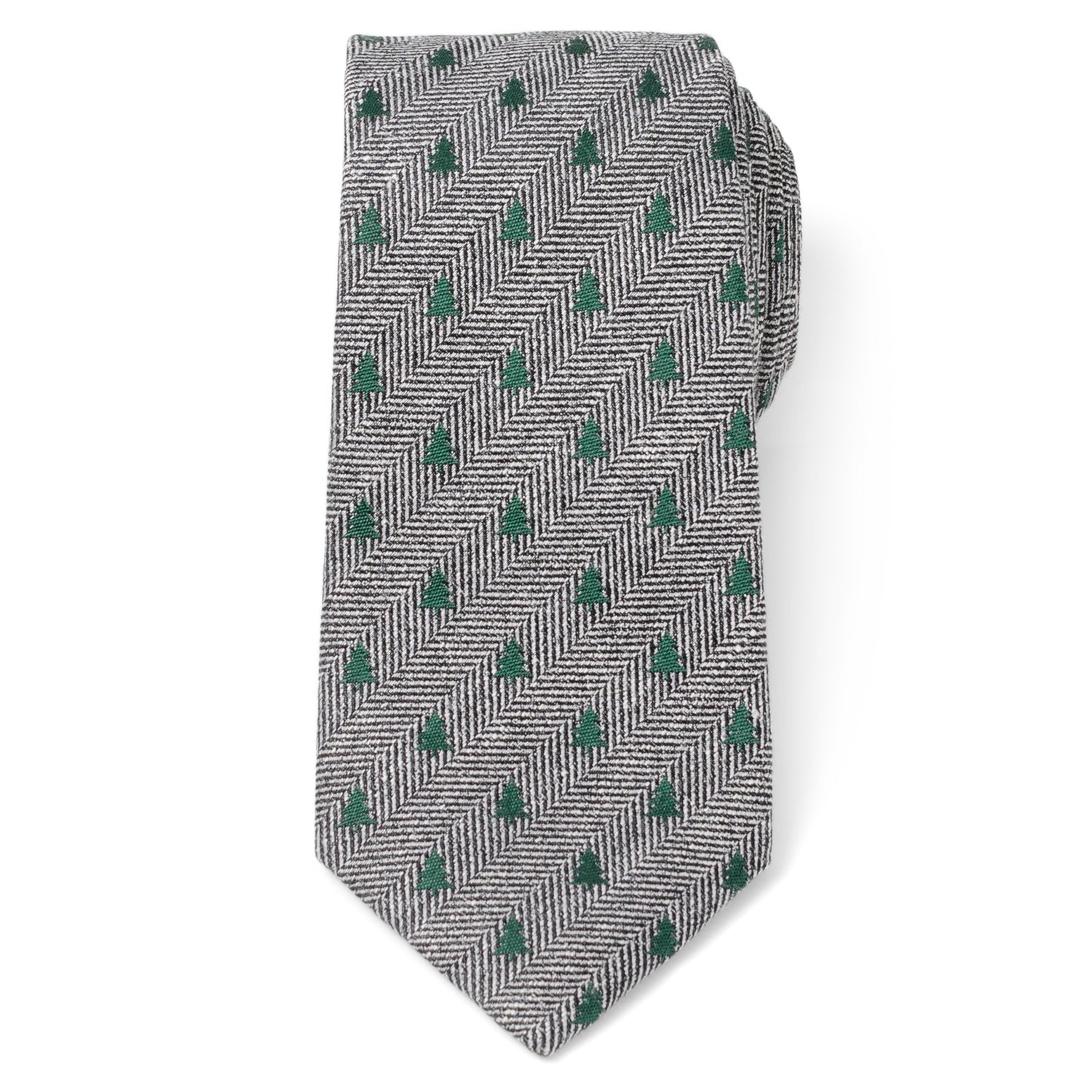 Holiday Tree Herringbone Tie by Cufflinks.com