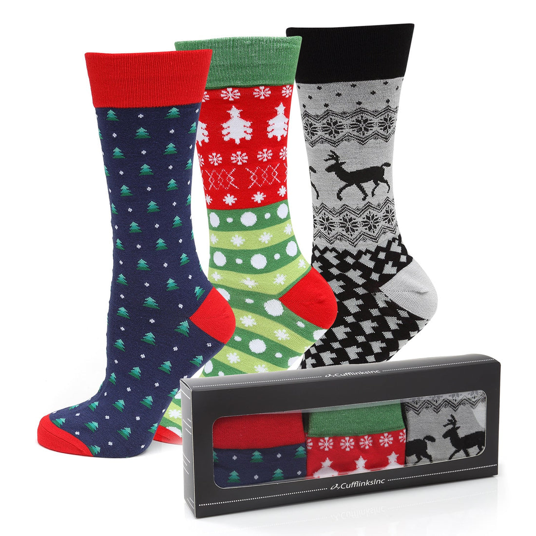 Holiday Sock 3 Pack Gift Set by Cufflinks.com