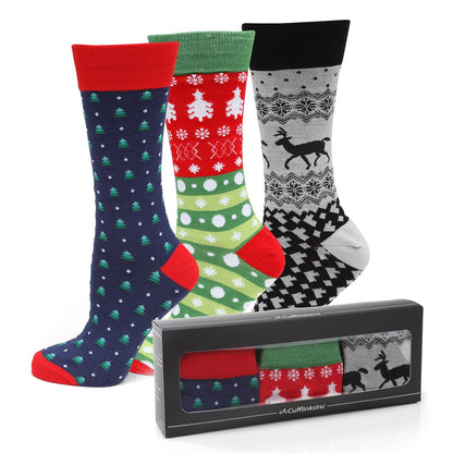 Holiday Sock 3 Pack Gift Set by Cufflinks.com