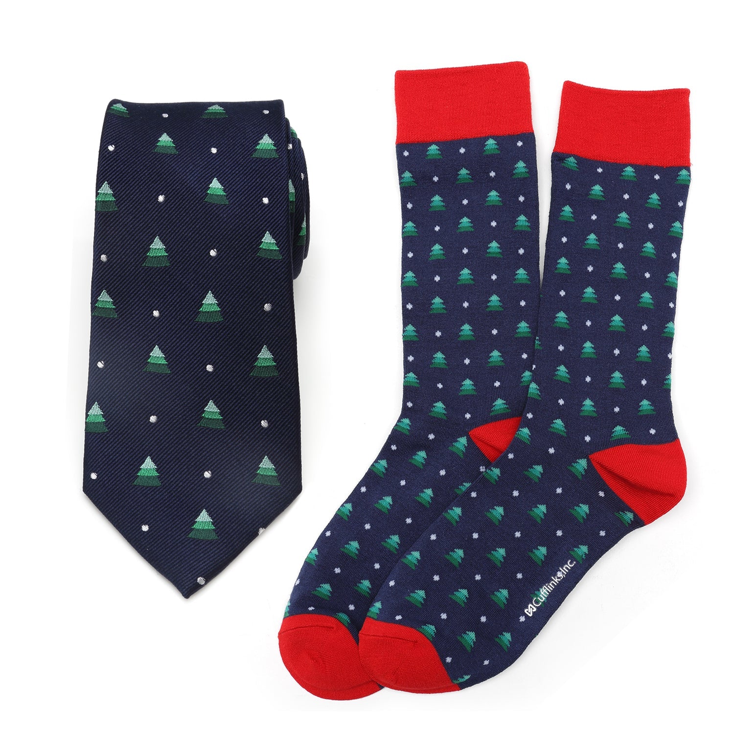 Holiday Tree Tie and Sock Gift Set by Cufflinks.com