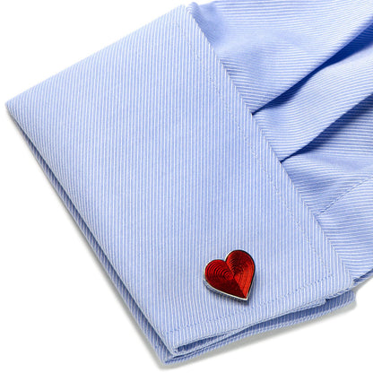 Red Heart Cufflinks by Cufflinks.com