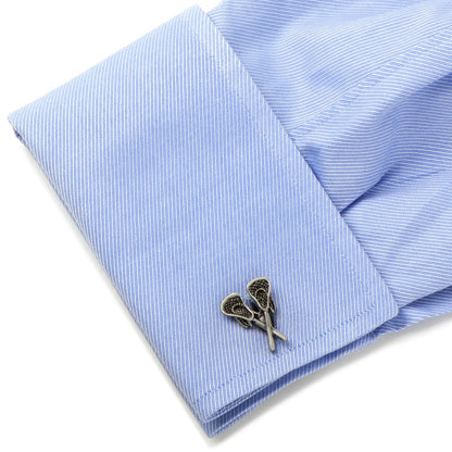 Lacrosse Sticks Cufflinks by Cufflinks.com