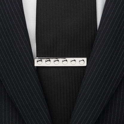 Silver Building Block Tie Bar by Cufflinks.com