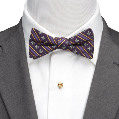 Mardi Gras Stripe Bow Tie by Cufflinks.com