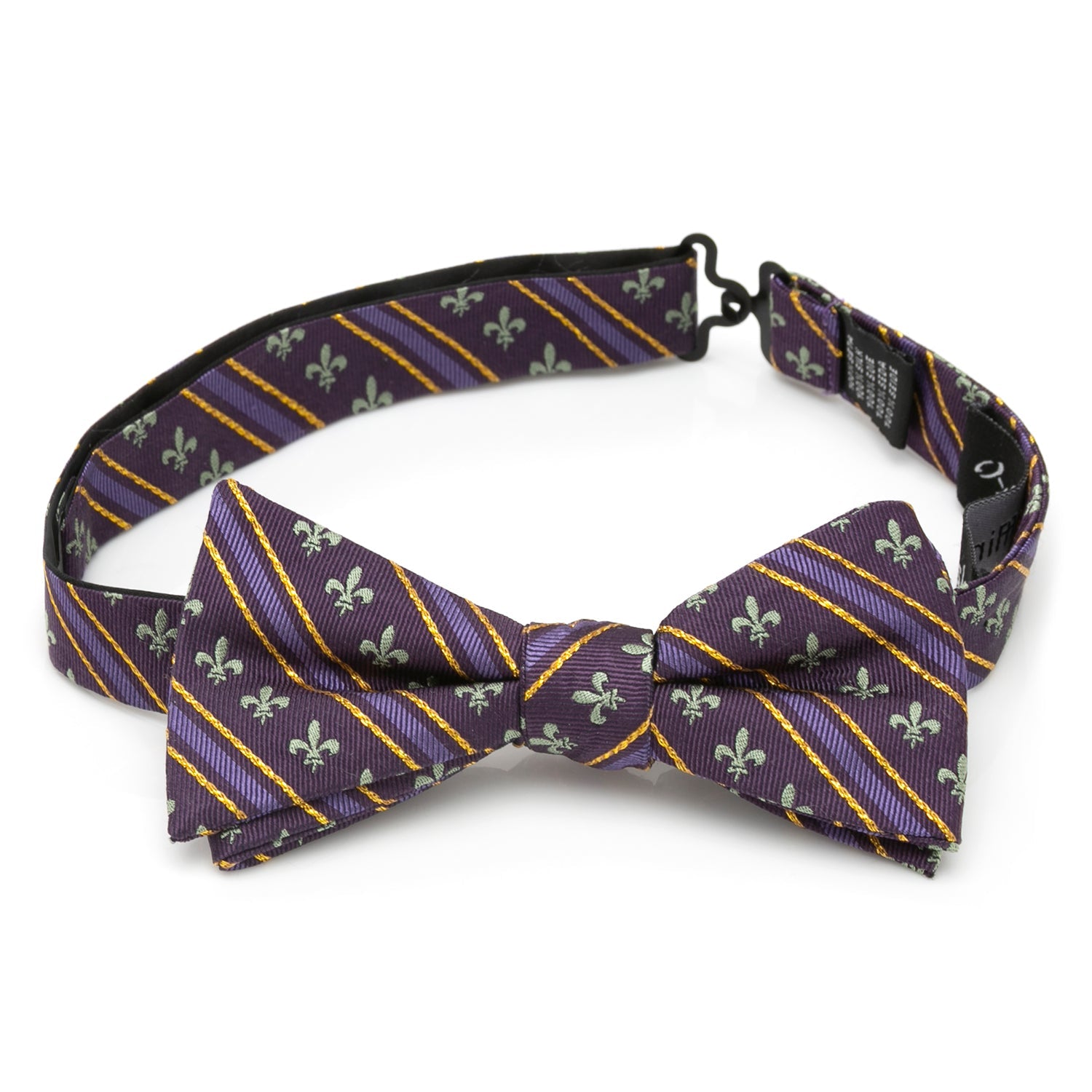 Mardi Gras Stripe Bow Tie by Cufflinks.com
