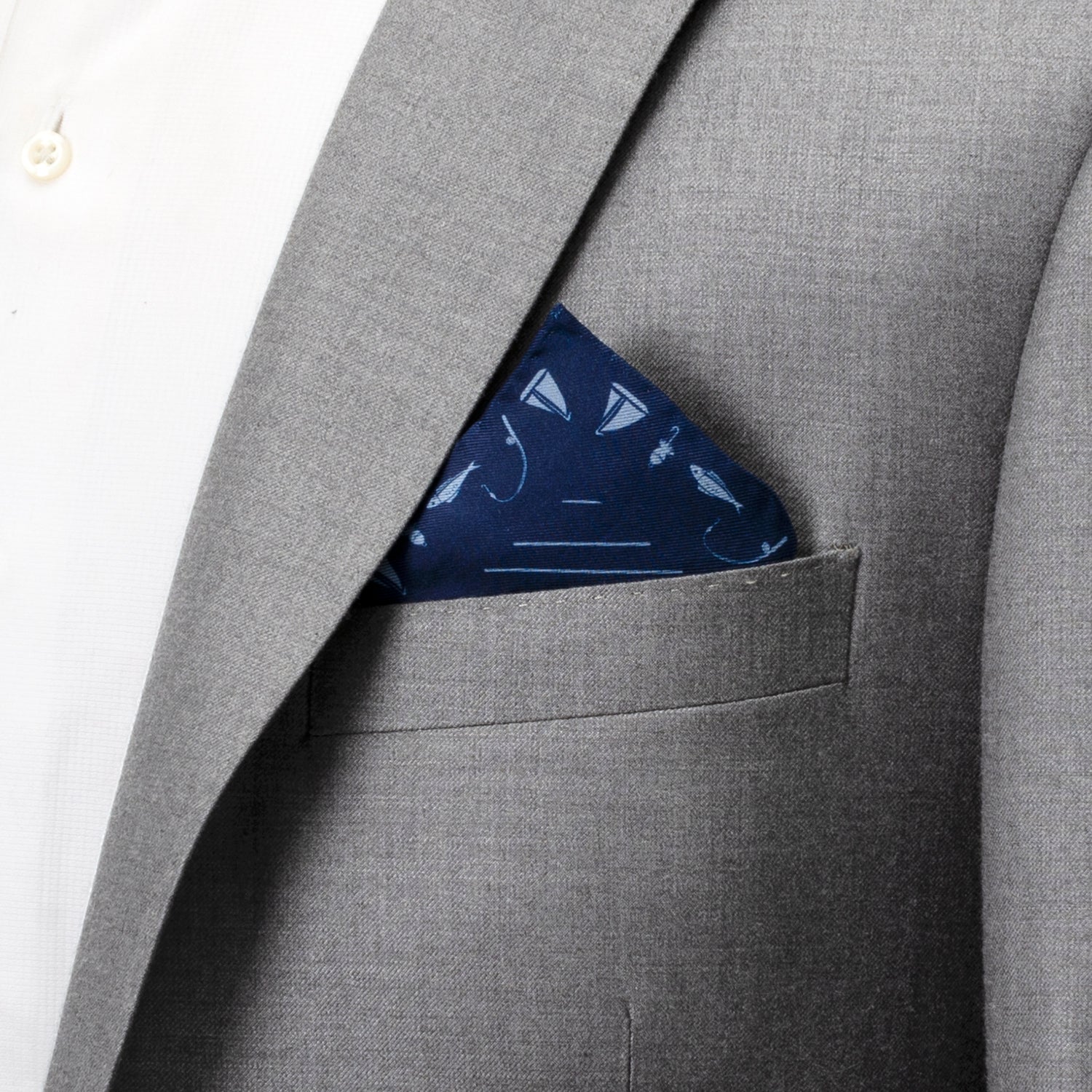 Nautical Blue Pocket Square by Cufflinks.com