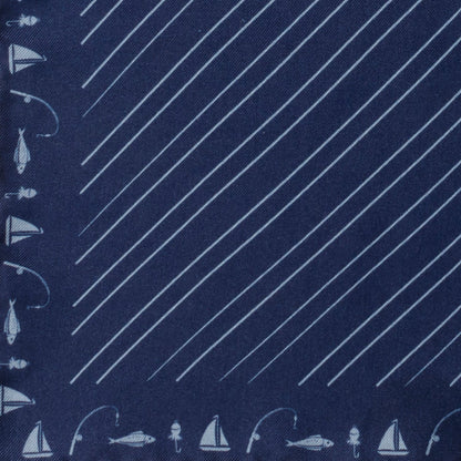 Nautical Blue Pocket Square by Cufflinks.com