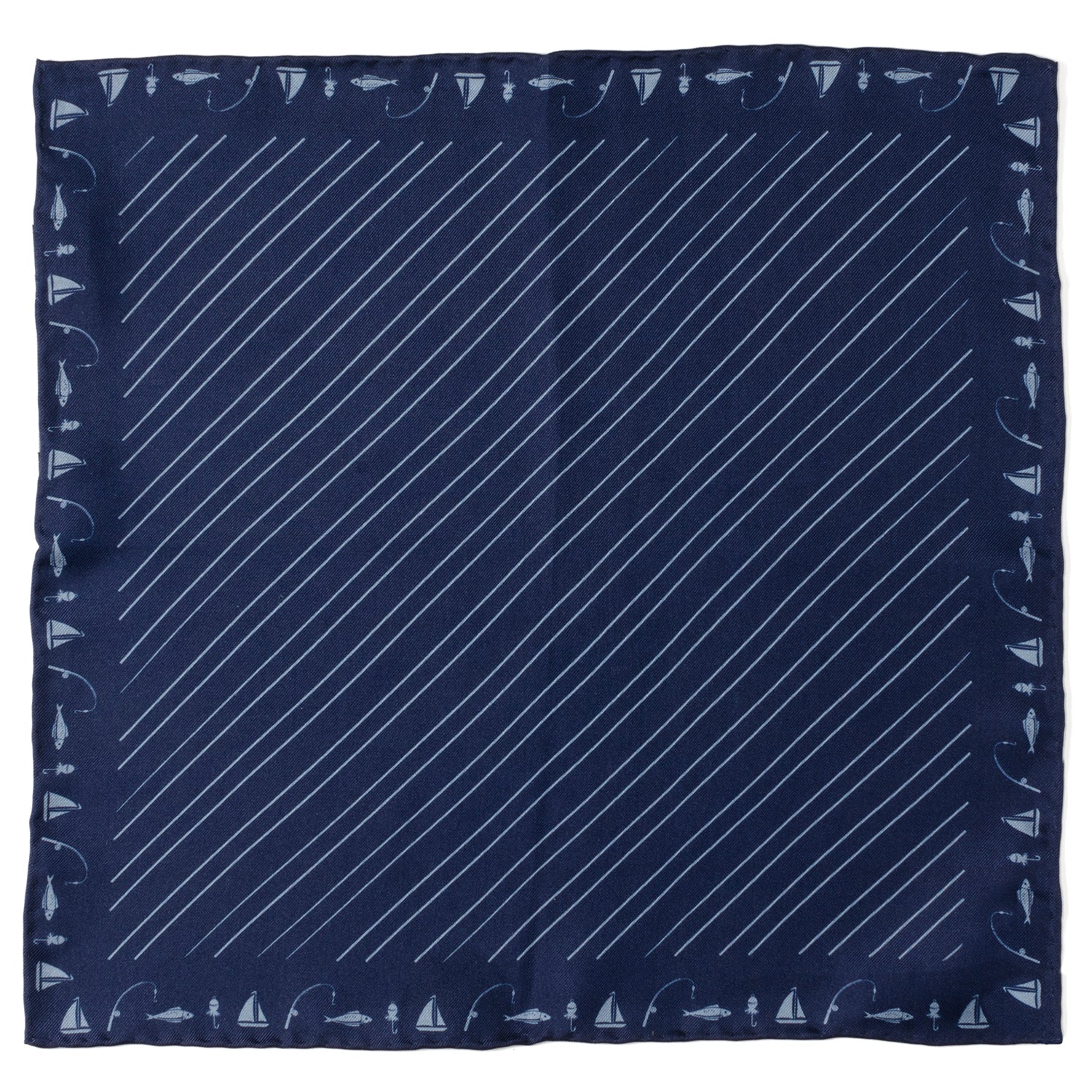 Nautical Blue Pocket Square by Cufflinks.com