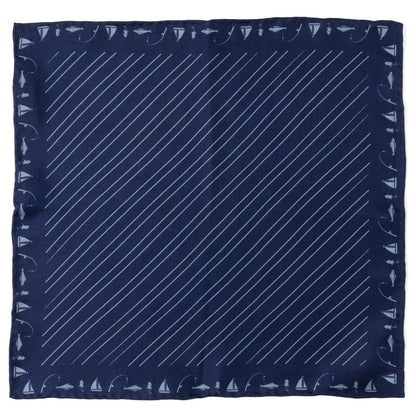 Nautical Blue Pocket Square by Cufflinks.com