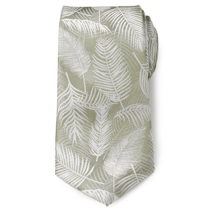 Palm Leaf Light Sage Tie by Cufflinks.com