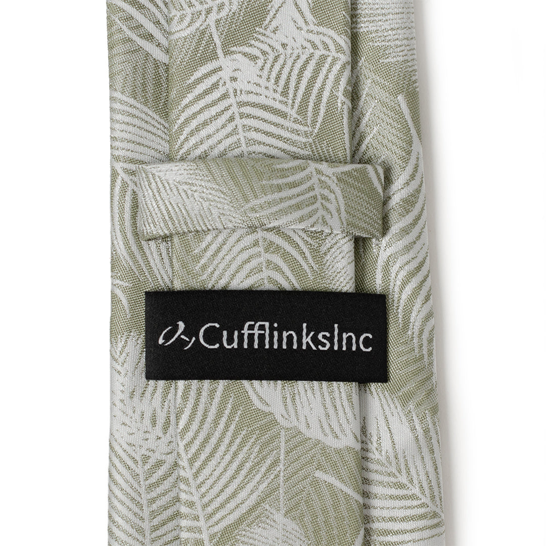 Palm Leaf Light Sage Tie by Cufflinks.com