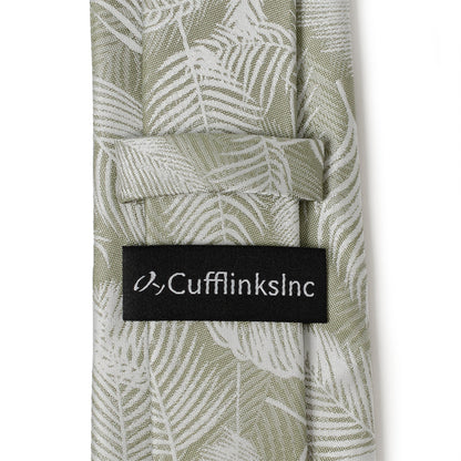 Palm Leaf Light Sage Tie by Cufflinks.com