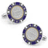 Poker Chip $100 Purple Cufflinks by Cufflinks.com