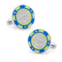 Poker Chip $500 Blue Cufflinks by Cufflinks.com