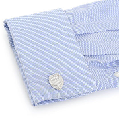 Silver Police Badge Cufflinks by Cufflinks.com