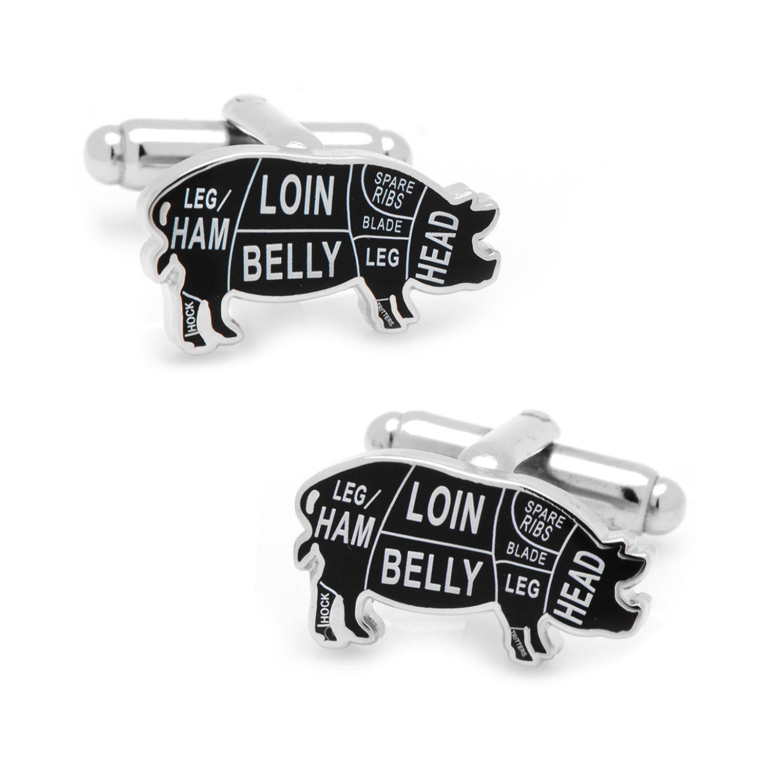 Pork Butcher Cuts Cufflinks by Cufflinks.com