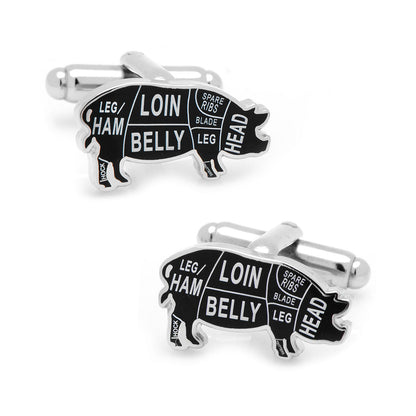 Pork Butcher Cuts Cufflinks by Cufflinks.com
